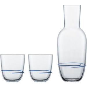 Set carafa si 2 pahare Zwiesel Glas Aura cristal Tritan albastru imagine