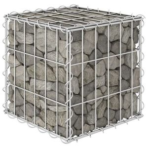 vidaXL Gabion cub strat înălțat, 30 x 30 x 30 cm, sârmă de oțel imagine