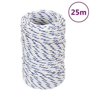 vidaXL Frânghie de barcă, alb, 2 mm, 25 m, polipropilenă imagine