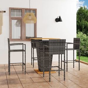 vidaXL Set mobilier bar de exterior, 5 piese, lemn masiv de acacia imagine