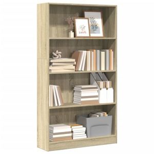 vidaXL Bibliotecă, stejar sonoma, 80x24x143 cm, lemn prelucrat imagine