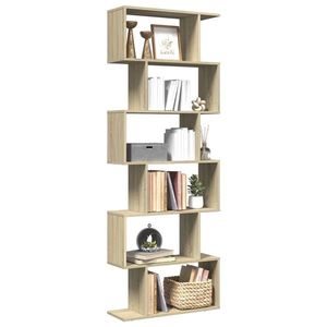 vidaXL Bibliotecă/separator 6 niveluri stejar sonoma 70x24x193 cm lemn imagine