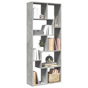 vidaXL Bibliotecă/separator cameră gri beton 67x25x161, 5 cm lemn imagine