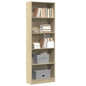 vidaXL Bibliotecă, stejar sonoma, 60x24x176 cm, lemn prelucrat imagine