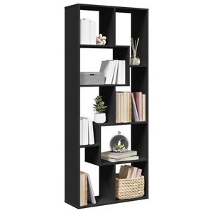 vidaXL Bibliotecă/separator cameră negru 67x25x161, 5 cm lemn prelucrat imagine