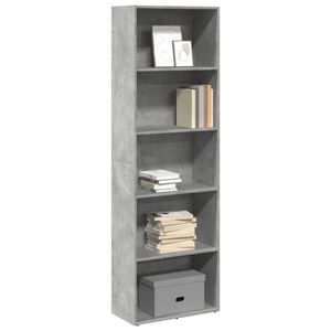 vidaXL Bibliotecă, gri beton, 60x30x189 cm, lemn prelucrat imagine