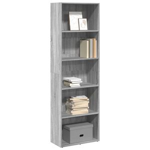 vidaXL Bibliotecă, gri sonoma, 60x30x189 cm, lemn prelucrat imagine