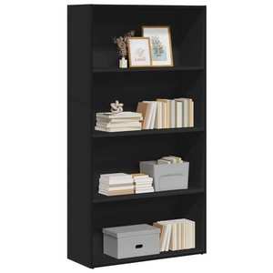 vidaXL Bibliotecă, negru, 80x30x152 cm, lemn prelucrat imagine