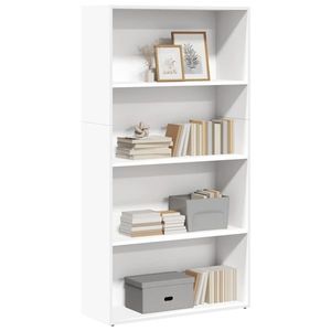 vidaXL Bibliotecă, alb, 80x30x152 cm, lemn prelucrat imagine