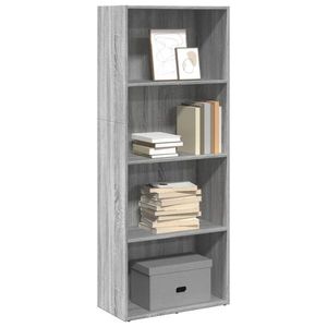 vidaXL Bibliotecă, gri sonoma, 60x30x152 cm, lemn prelucrat imagine