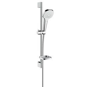 Set dus Hansgrohe Croma Select E Vario alb-crom cu savoniera crom si bara de 0.65m imagine