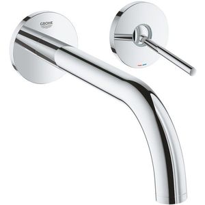 Baterie lavoar Grohe Atrio din 2 elemente pipa 221mm de perete necesita corp ingropat necesita corp ingropat crom imagine