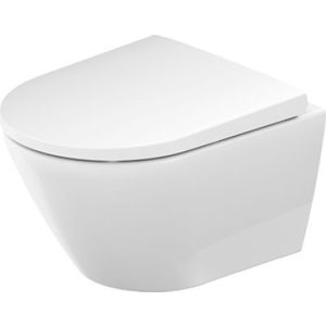 Vas wc suspendat Duravit D-Neo Compact Rimless 37x48cm fixare ascunsa alb imagine