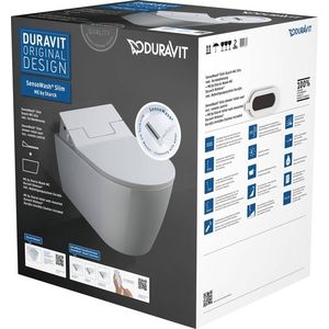 Set vas WC suspendat Duravit ME by Stark si capac slim SensoWash cu functie de bideu imagine