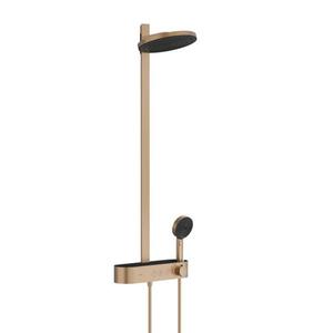 Coloana de dus Hansgrohe Pulsify S 260 2jet EcoSmart cu baterie termostatata ShowerTablet Select 400 bronz periat imagine