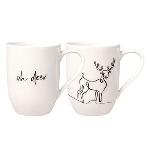 Set 2 cani Villeroy & Boch Statement Xmax Reindeer 290ml imagine