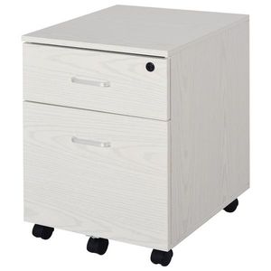 Vinsetto Organizator Documente, Dulap Depozitare Birou cu Blocare, 40x44x54.6 cm, Design Compact, Alb | Aosom Romania imagine