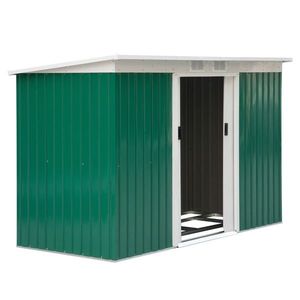 Casuta gradina, sopron pentru depozitare si organizare 277x130x173cm, verde Outsunny | Aosom RO imagine