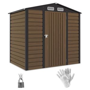 Şopron metalic de depozitare pentru grădină Outsunny 6.2 x 4.3ft | Aosom Romania imagine