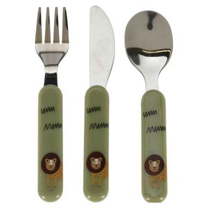 Set Saffari cu 3 tacamuri pentru copii verde 13.5 cm imagine