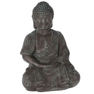 Statueta Stone Buddha verde 42 cm imagine