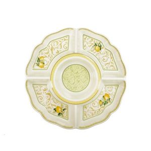 Platou pentru aperitive Starter Dish Limoni, Brandani, 27 cm, portelan imagine