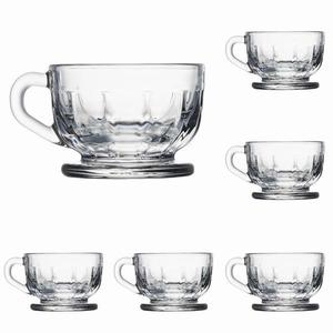 Set 6 cesti Flore La Rochére pentru cafea, ceai, 6 x 10cl, sticla foarte rezistenta imagine