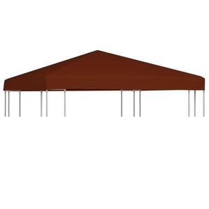 vidaXL Acoperiș pentru pavilion, 3 x 3 m, cărămiziu, 310 g/m² imagine