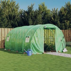 vidaXL Seră cu cadru din oțel, verde, 12 m², 4x3x2 m imagine