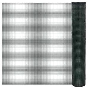 vidaXL Plasă de sârmă găini, verde, 10 x 1 m, oțel galvanizat cu PVC imagine