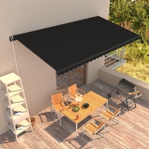 vidaXL Copertină retractabilă manual, antracit, 600 x 300 cm imagine