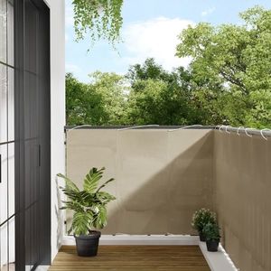 vidaXL Paravan de balcon, bej, 120x1000 cm, 100% poliester oxford imagine