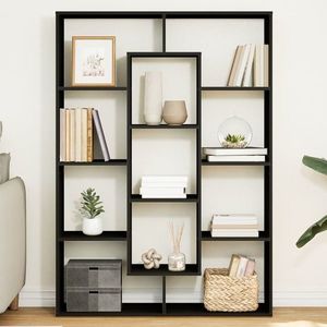 vidaXL Bibliotecă, negru, 102x29x143 cm, lemn prelucrat imagine