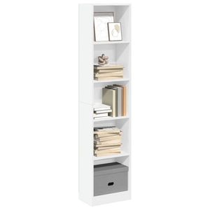 vidaXL Bibliotecă, alb, 40x24x176 cm, lemn prelucrat imagine