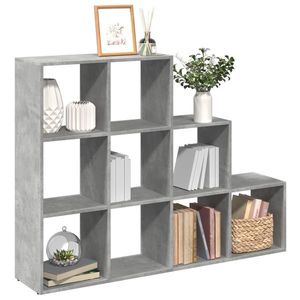 vidaXL Bibliotecă/separator cameră gri beton 137, 5x29x103, 5 cm lemn imagine