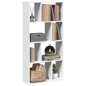 vidaXL Bibliotecă, alb, 60x20x120 cm, lemn prelucrat imagine