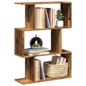 vidaXL Bibliotecă/separator 3 niveluri lemn vechi 70x24x97 cm lemn imagine