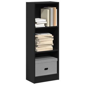 vidaXL Bibliotecă, negru, 40x24x109 cm, lemn prelucrat imagine