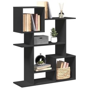 vidaXL Bibliotecă/separator cameră negru 92x29x112 cm lemn prelucrat imagine