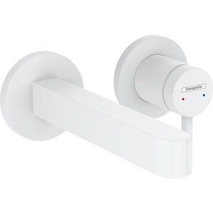 Baterie lavoar Hansgrohe Finoris cu pipa 168mm montaj incastrat necesita corp ingropat alb mat imagine