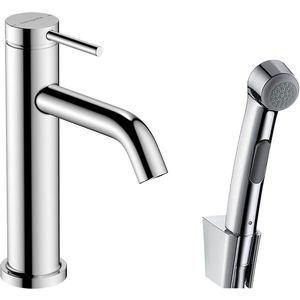 Baterie lavoar Hansgrohe Tecturis S 110 EcoSmart+ cu dus tip bideu pentru igiena intima fara ventil crom imagine