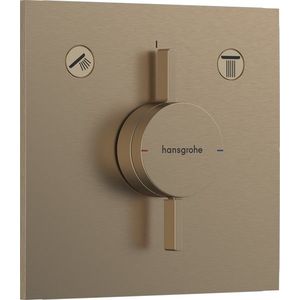 Baterie cada - dus Hansgrohe DuoTurn E cu doua functii montaj incastrat necesita corp ingropat bronz periat imagine