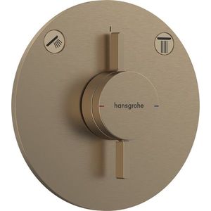 Baterie cada - dus Hansgrohe DuoTurn S cu doua functii montaj incastrat necesita corp ingropat bronz periat imagine