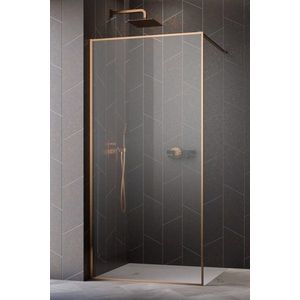 Cabina de dus tip Walk-in Radaway MODO F II Brushed Copper 110 cm profil cupru periat imagine