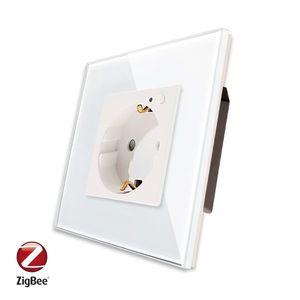 Priza Inteligenta cu Protocol Zigbee cu Rama Din Sticla LUXION imagine