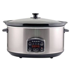 Aparat pentru gatit Slow cooker BC.510, Beper, 280 W, ecran digital, 3 moduri de preparare presetate imagine