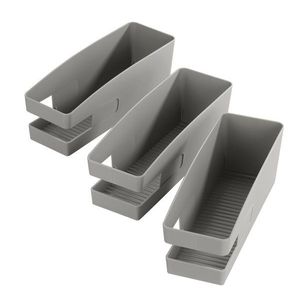 Set 3 suporturi pentru balerini/papuci, Maximex, 25.8 9.5 x 9 cm, polipropilena, gri imagine