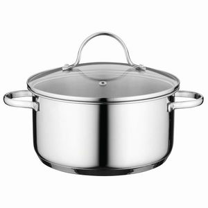 Cratita cu capac BergHOFF, Essentials Comfort, Ø 18 cm, 2.2 L, inox 18/10, capac din sticla imagine