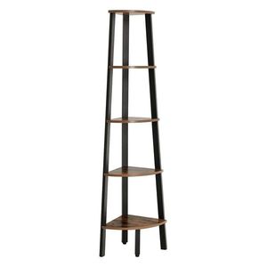 Corp biblioteca Ladder, Vasagle, 32.5 x 34 x 159 cm, otel/PAL, maro rustic imagine