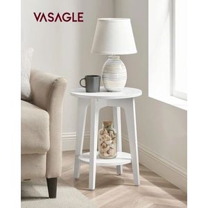 Masuta living Vasagle, D40 x 50 cm, PAL, alb imagine